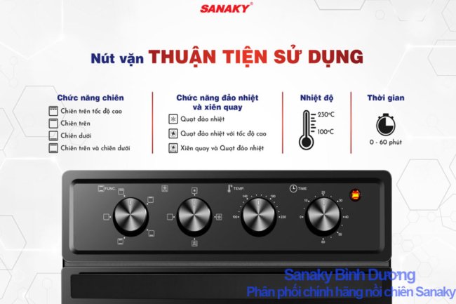 nồi chiên nướng không dầu sanaky vh-209s2d
