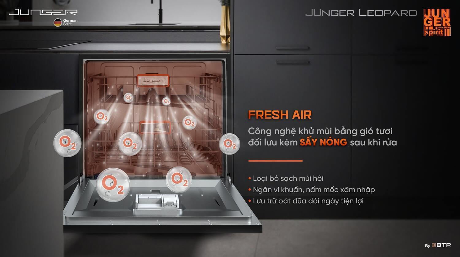 máy rửa bát junger leopard dwj-136-vg