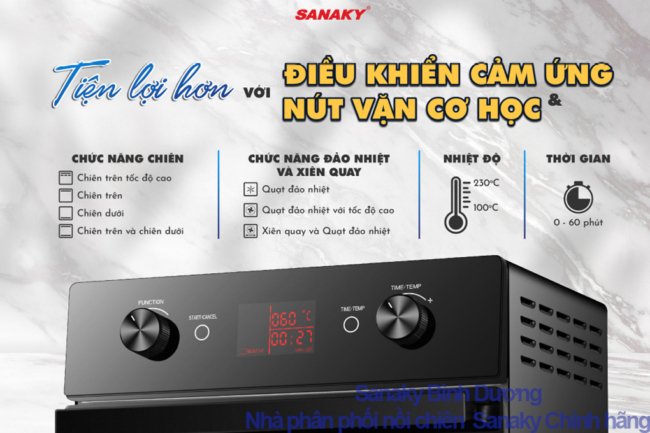 nồi chiên nướng không dầu sanaky vh-2088s2d