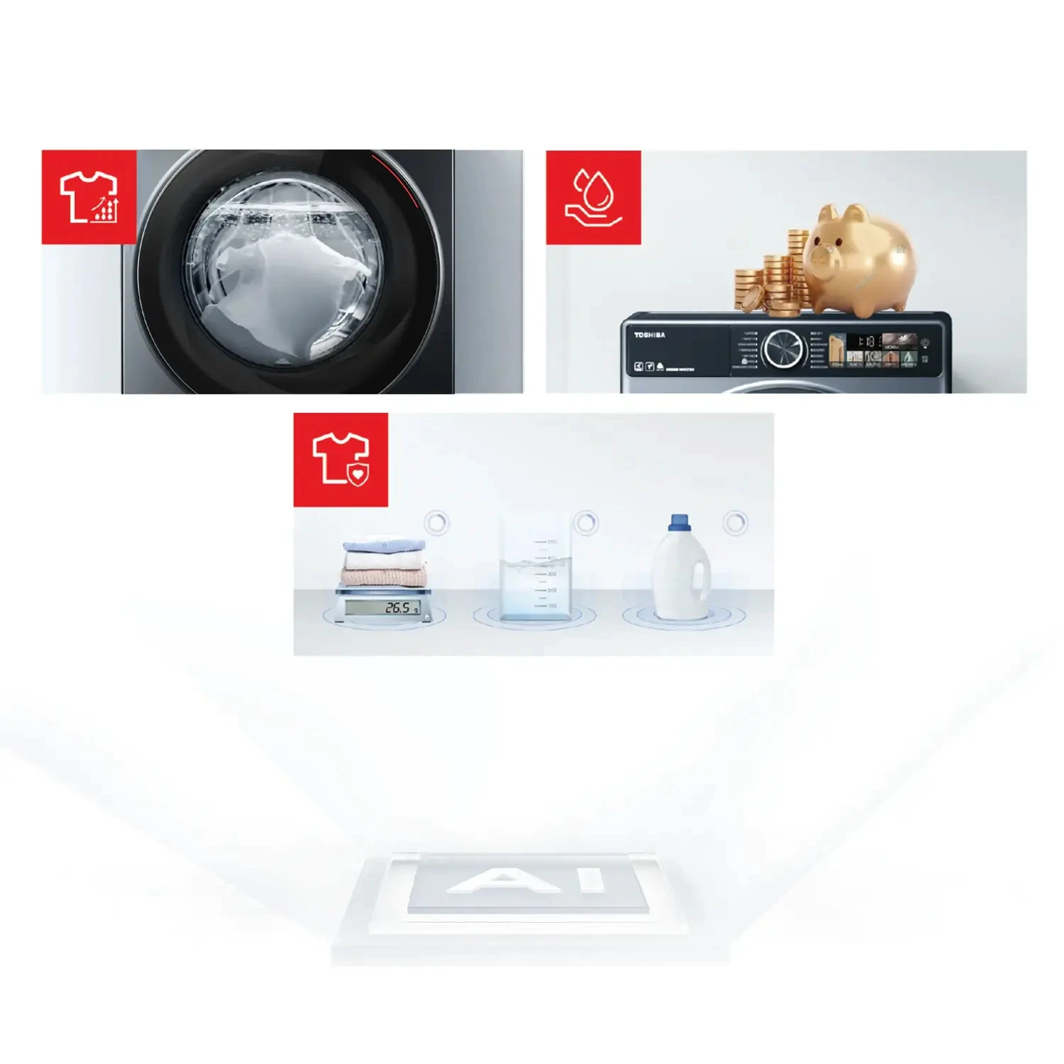 máy giặt sấy toshiba inverter giặt 13 kg - sấy 8 kg twd-t25bzp140mwv(mg)