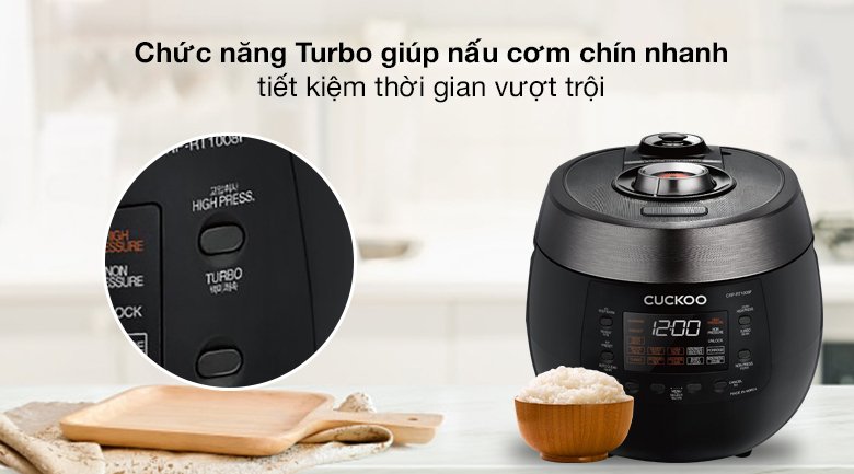 nồi cơm điện tử áp suất cuckoo 1.8 lít crp-rt1008f/bktsvncv