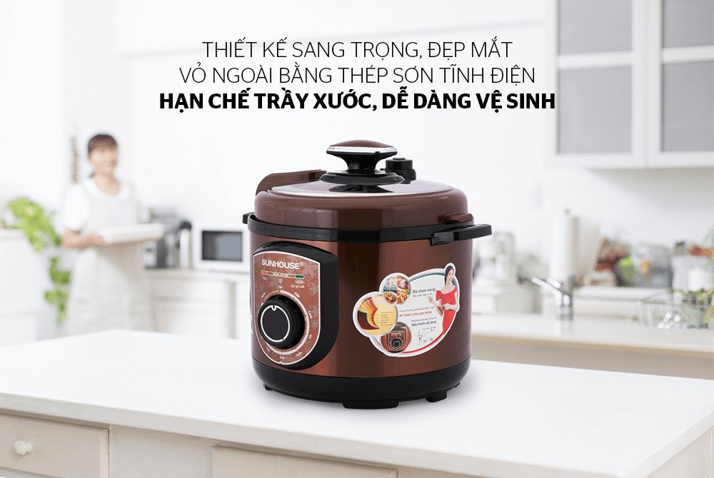 nồi áp suất điện đa năng sunhouse shd1550