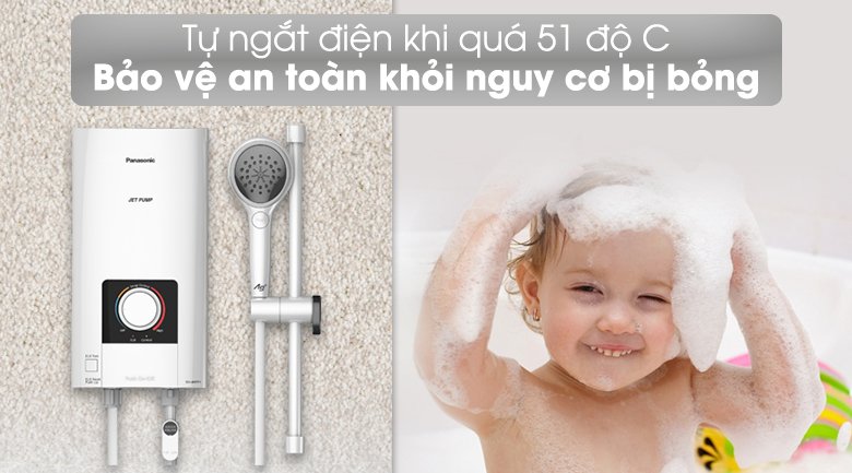 máy nước nóng trực tiếp panasonic 4500w dh-4ntp1vm ( có bơm)