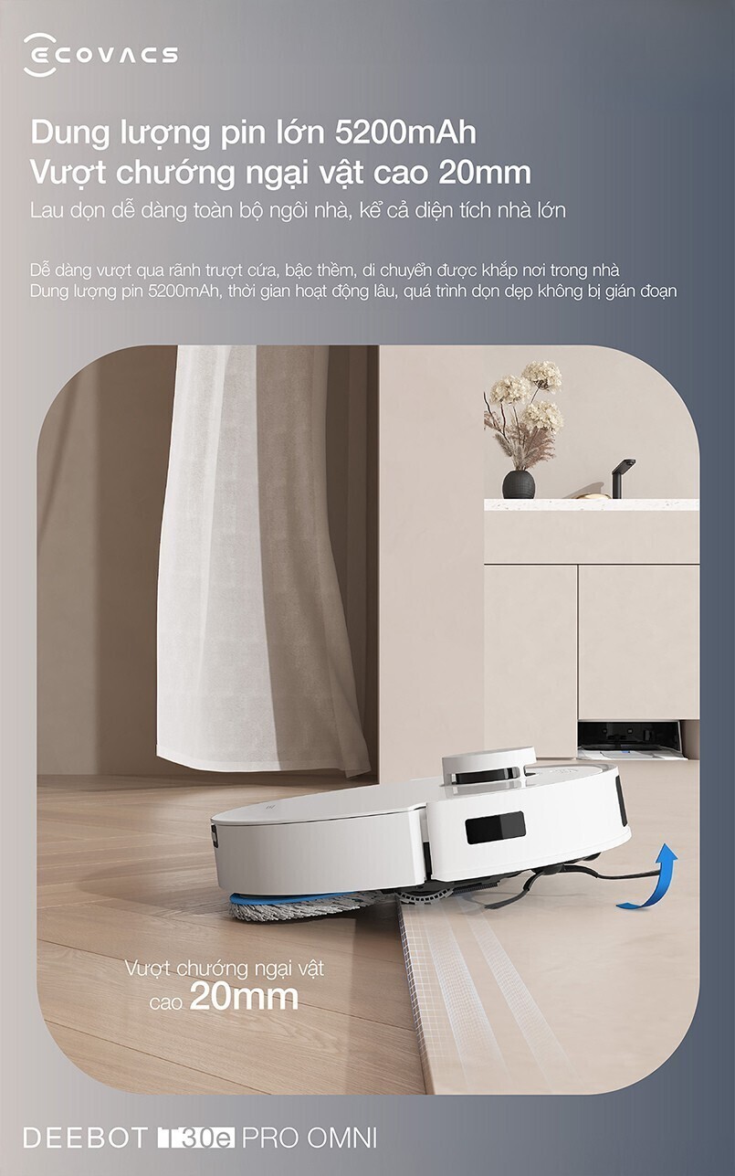 robot hút bụi lau nhà ecovacs deebot t30e pro omni
