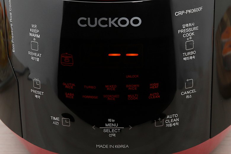 nồi cơm điện tử áp suất cuckoo 1.08 lít crp-pk0600f/bkrdvn