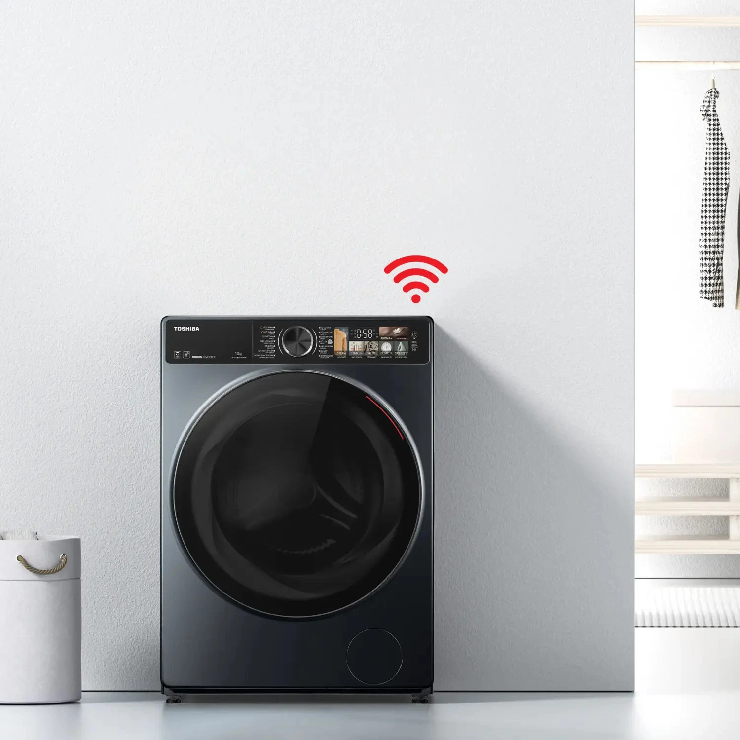 máy giặt sấy toshiba inverter giặt 13 kg - sấy 8 kg twd-t25bzp140mwv(mg)