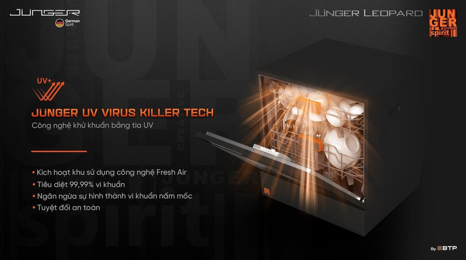 máy rửa bát junger leopard dwj-136-vg