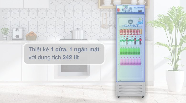 tủ mát hoà phát 242 lít hsr d6242