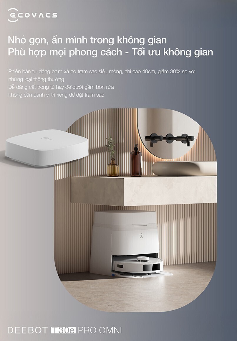 robot hút bụi lau nhà ecovacs deebot t30e pro omni