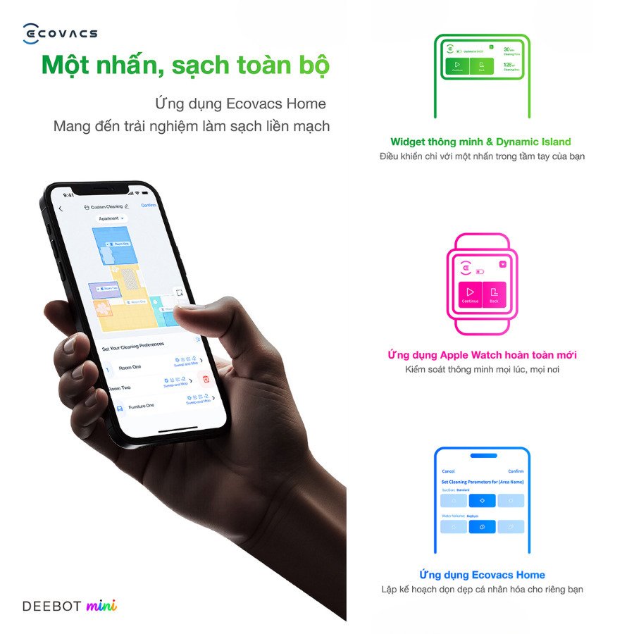 robot hút bụi ecovacs deebot mini