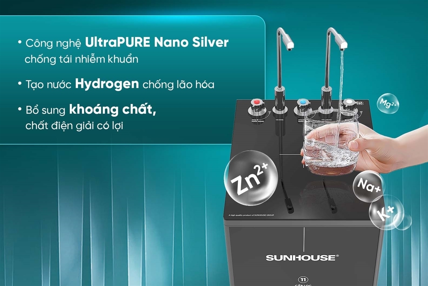 máy lọc nước ro ultrapure sunhouse 10 lõi sha8693l