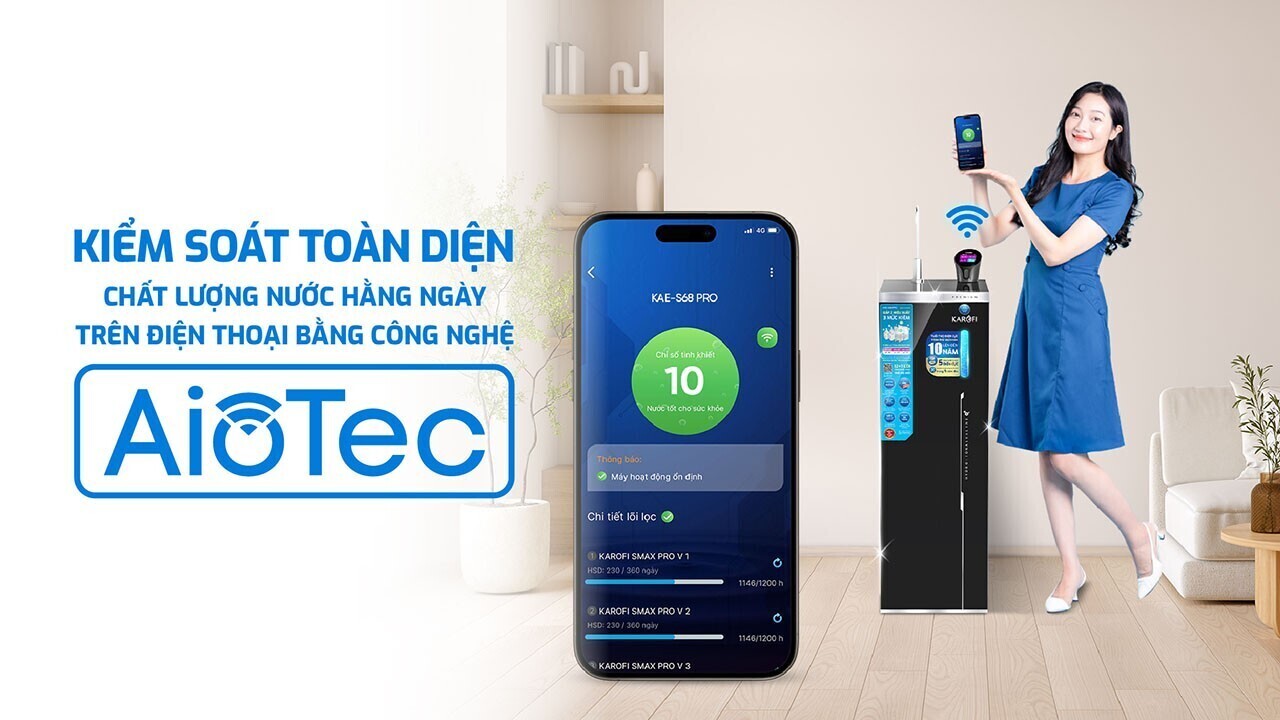 máy lọc nước hydro-ion kiềm karofi kae-s68 pro