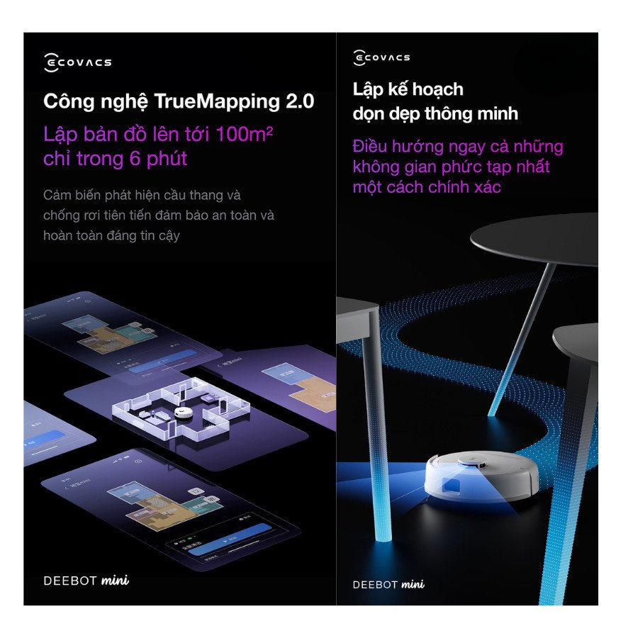 robot hút bụi ecovacs deebot mini