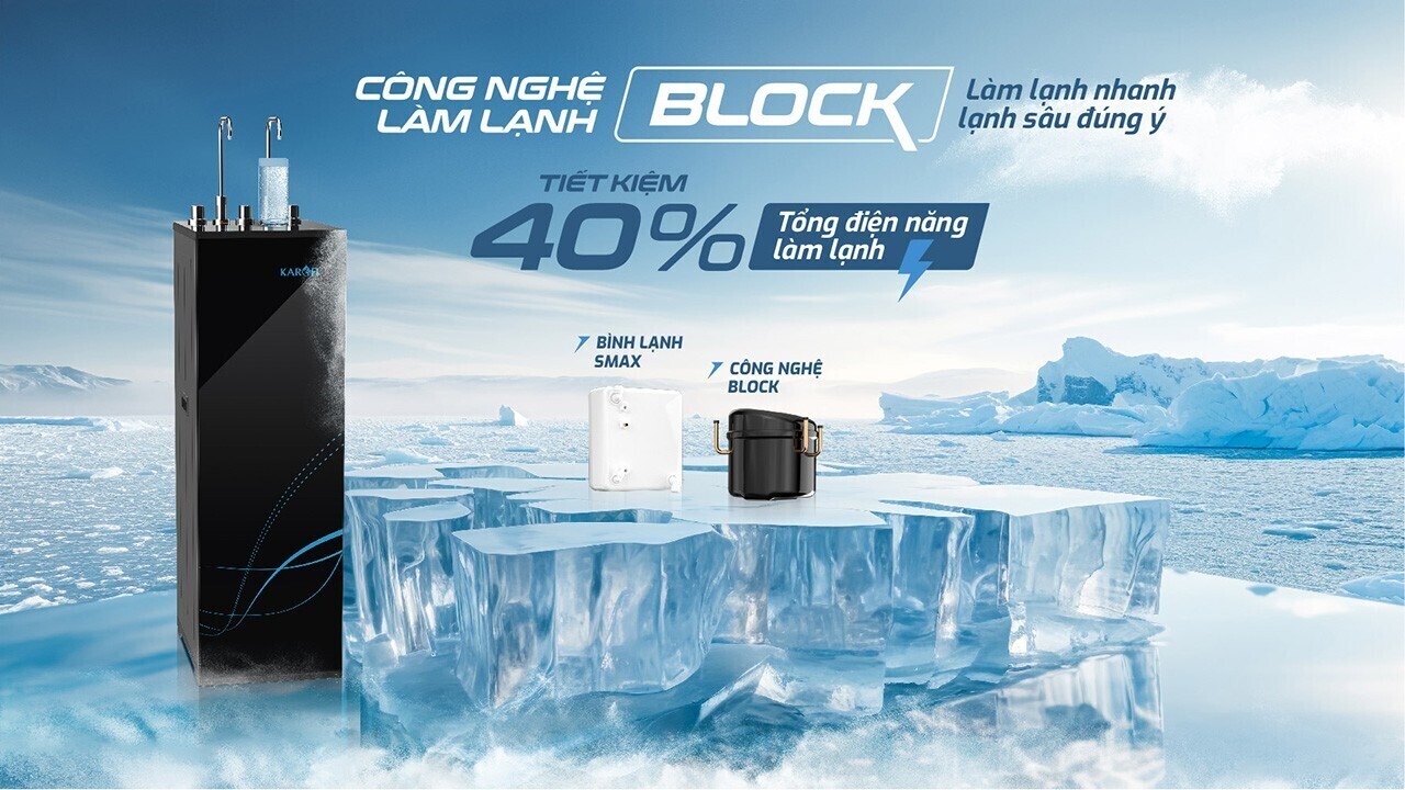 máy lọc nước nóng lạnh karofi kad-m55