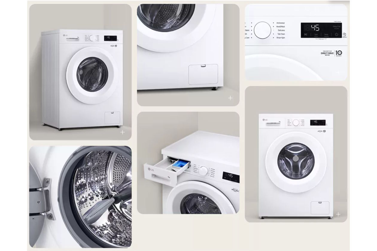 máy giặt sấy lg inverter giặt 9 kg - sấy 5 kg fb1209d5w