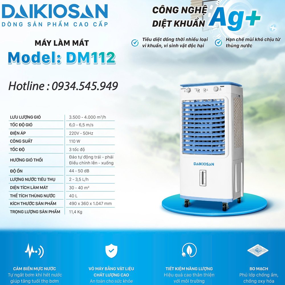 quạt điều hòa daikiosan dm112