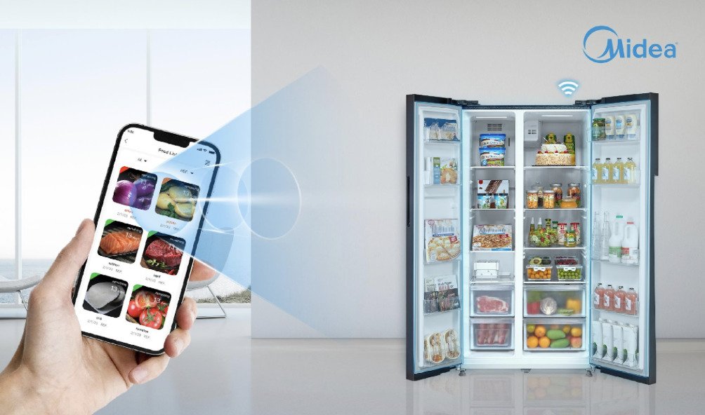 tủ lạnh midea side by side 555 lít mdrs710fgg28vn