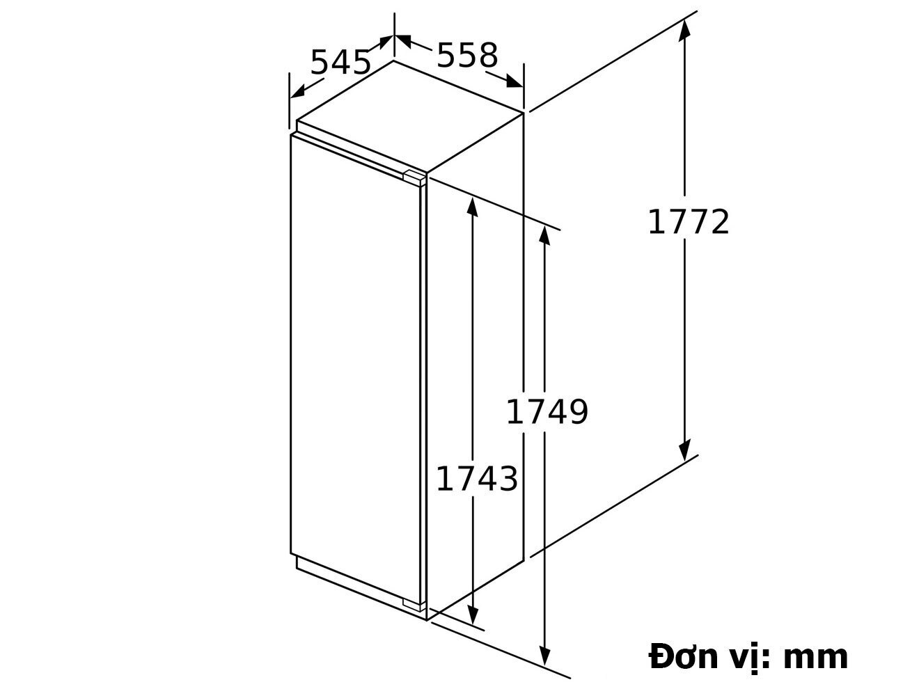 tủ đông âm tủ bosch gin81ace0 serie 6 - 212 lít