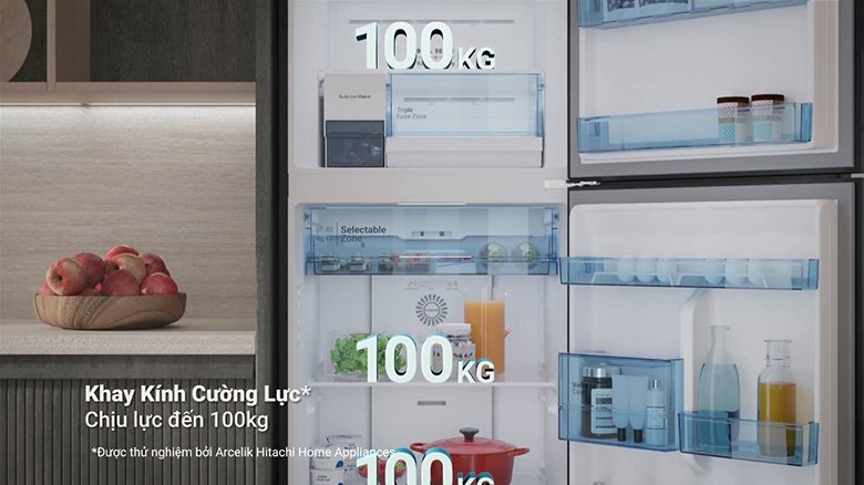 tủ lạnh hitachi inverter 374 lít hrtn6408sagbkvn