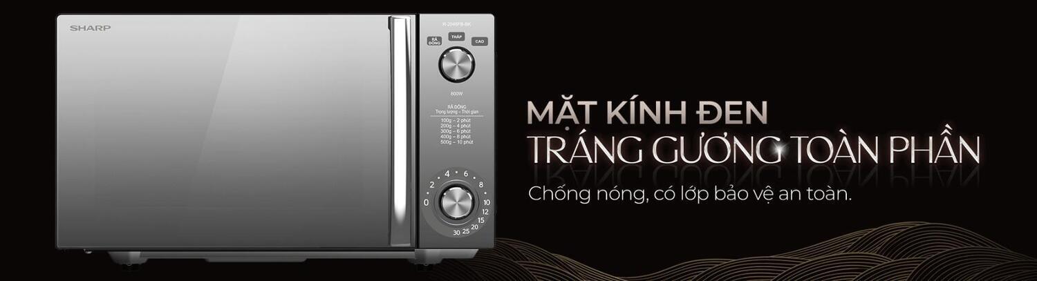 lò vi sóng sharp 20 lít r-2046fb-bk