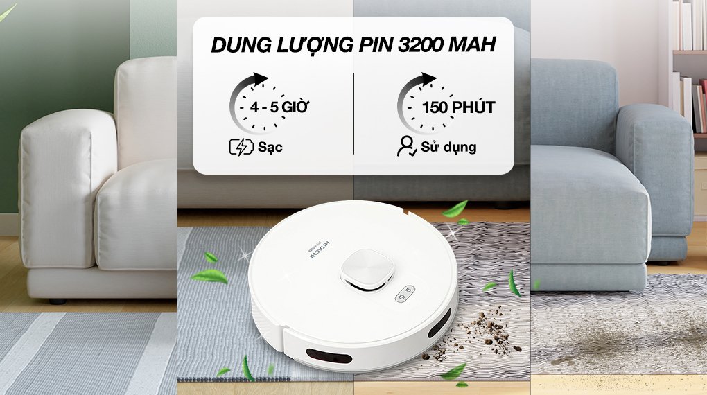 robot hút bụi lau nhà hitachi rv-x20m