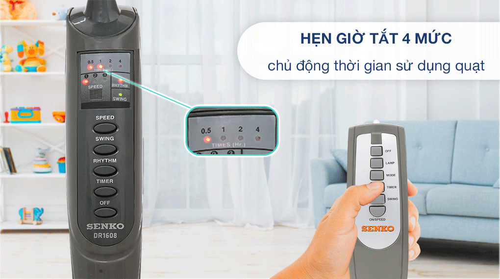 quạt đứng senko 7 cánh dr1608 65w