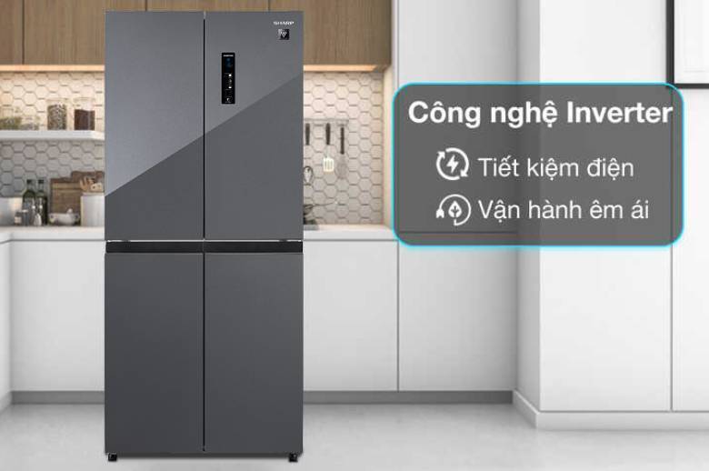 tủ lạnh sharp inverter 466 lít multi door sj-fxp560v-mg