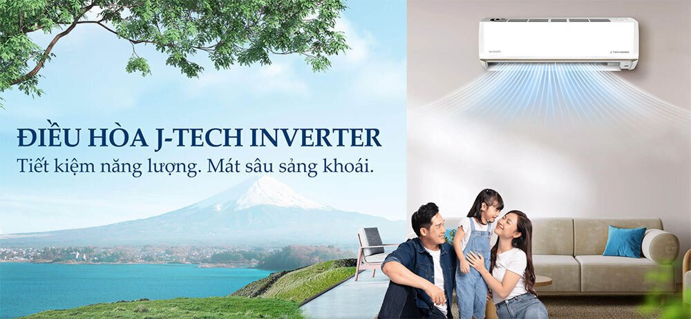 điều hòa sharp 1 chiều inverter 12.000btu ah-x13cew