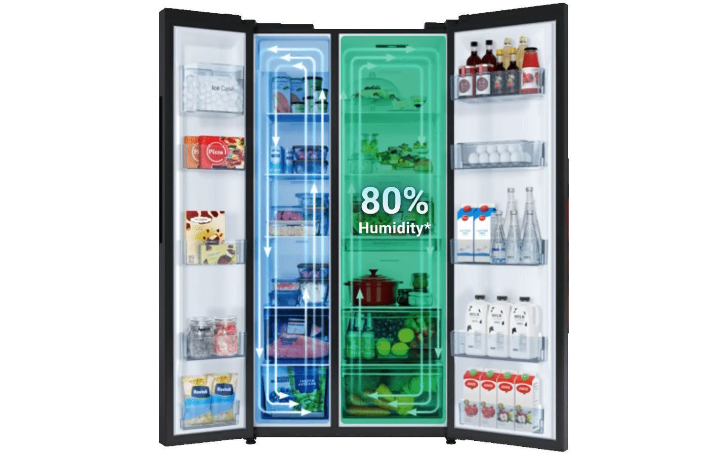tủ lạnh hitachi inverter 653 lít side by side hrsn9713esagbkvn
