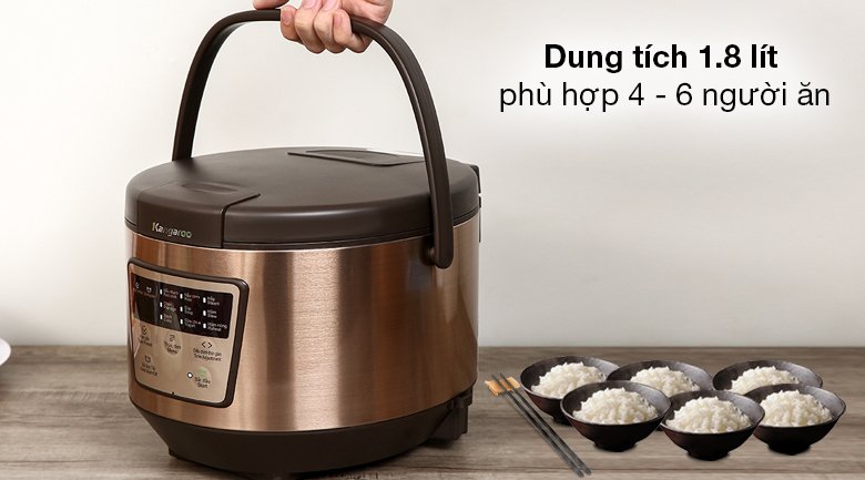 nồi cơm điện tử kangaroo 1.8 lít kg18dr7