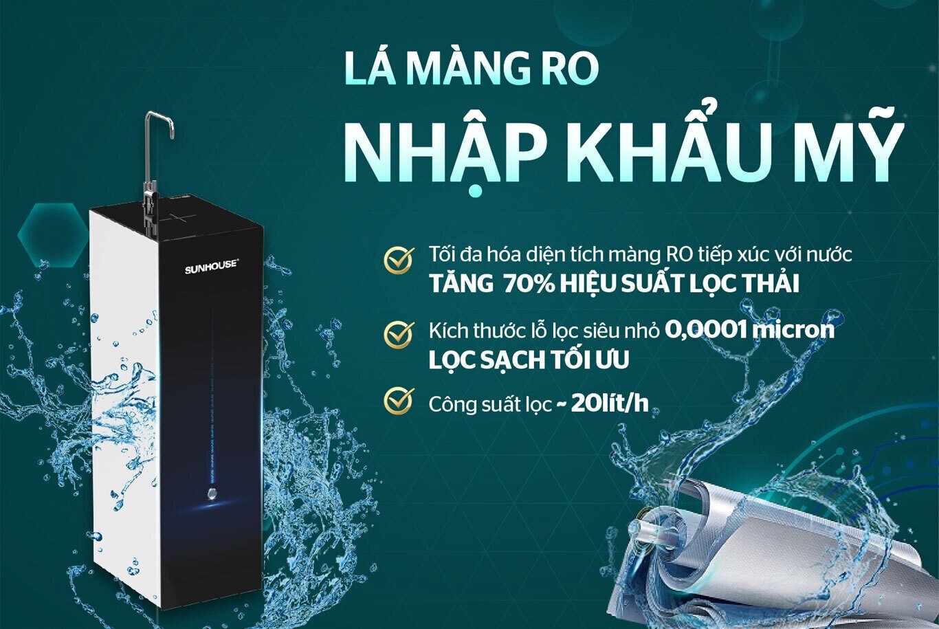 máy lọc nước ro ultrapure sunhouse 10 lõi sha8892kl