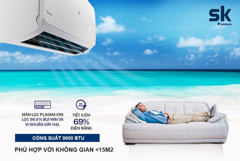 máy lạnh sumikura 12000btu inverter aps/apo-120 osaka