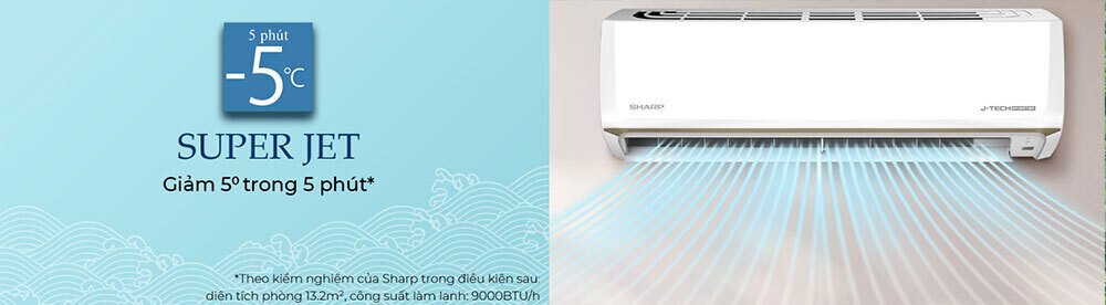 điều hòa sharp 1 chiều inverter 12.000btu ah-x13cew