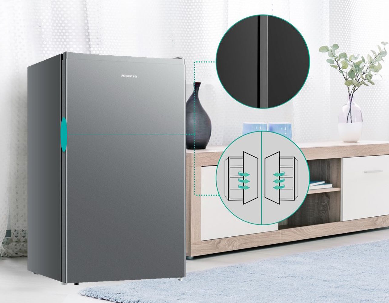 tủ lạnh hisense 82 lít rr106d4esn