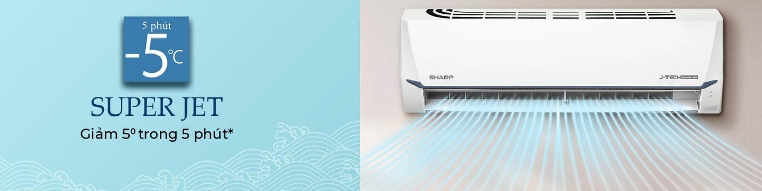 điều hòa sharp 1 chiều inverter 9.000btu ah-x10cew