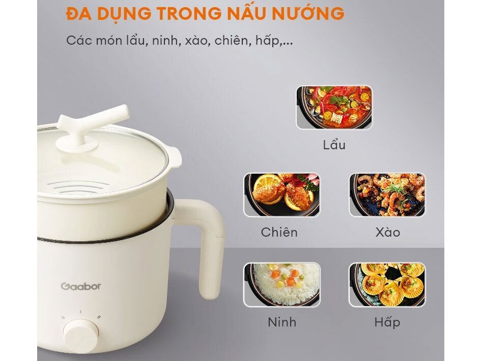 nồi điện đa năng gaabor gr-n15a - 1.5 lít