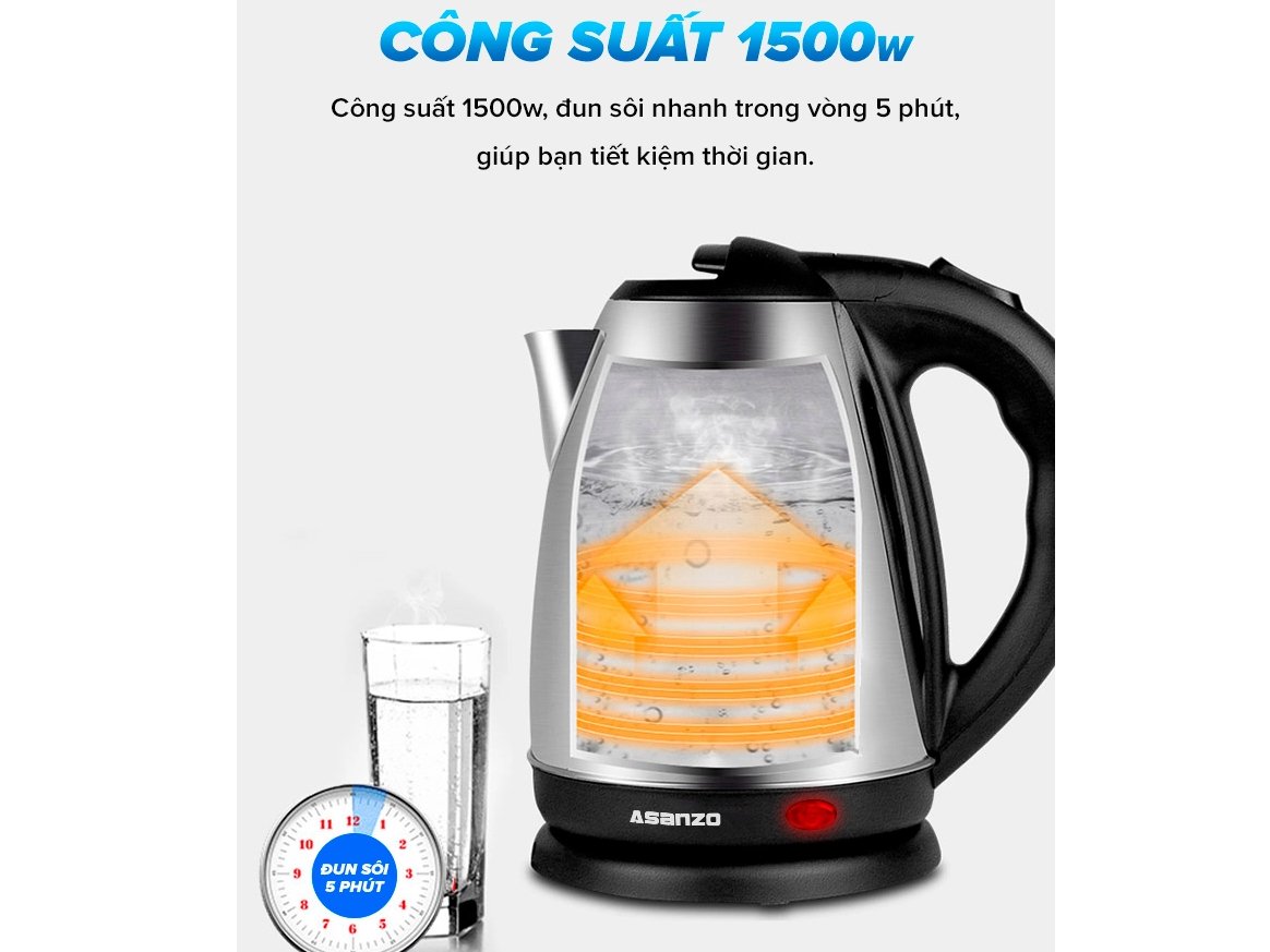ấm đun nước siêu tốc asanzo sk-1800