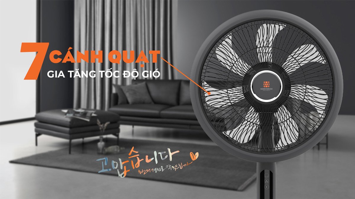 quạt điện hawonkoo fdh-012-speed24-gr