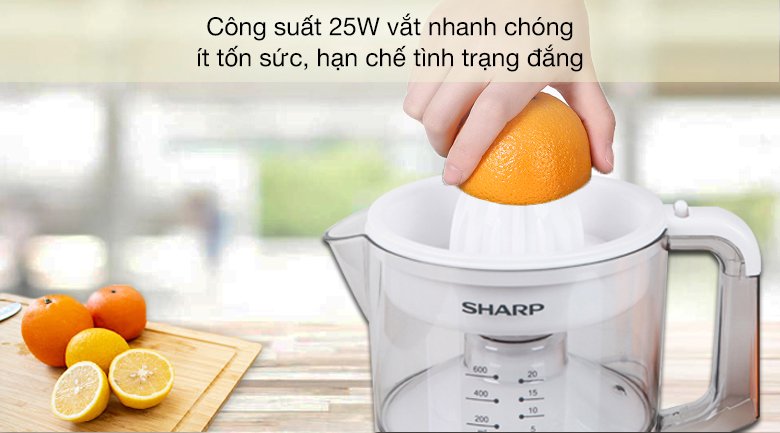 máy vắt cam sharp 25w ej-j256-wh