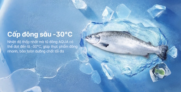 tủ đông aqua inverter 307 lít aqf-c4101en