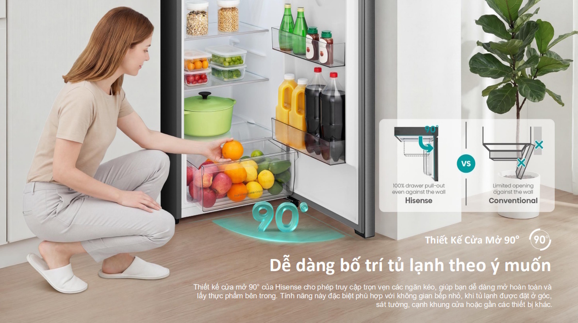 tủ lạnh hisense inverter 205 lít rt201n3es