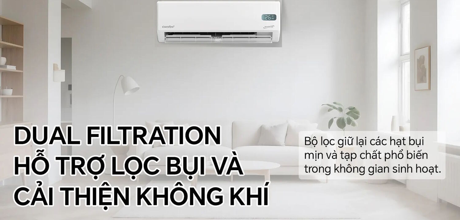 máy lạnh comfee inverter 3 hp cfs-28vgx
