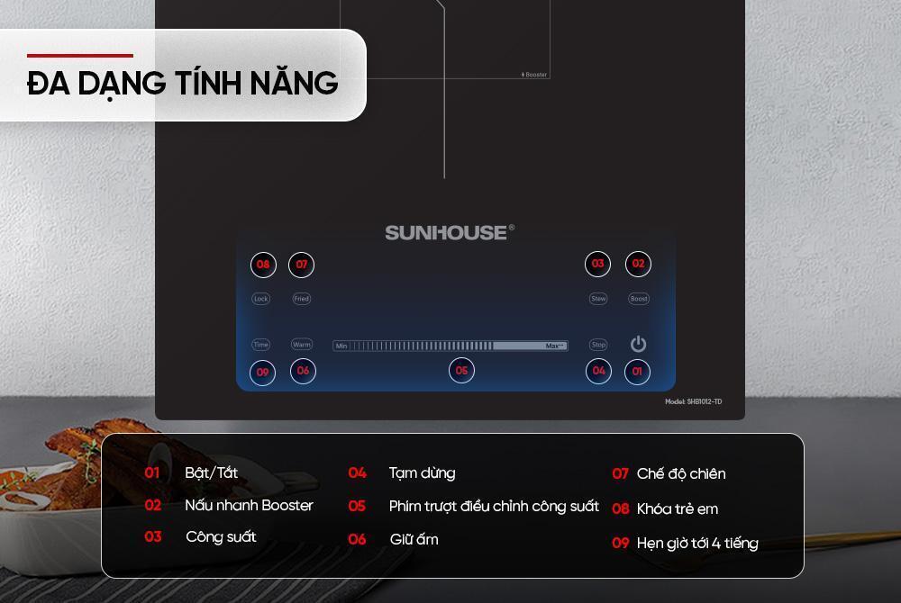 bếp điện từ đơn sunhouse shb1012-td