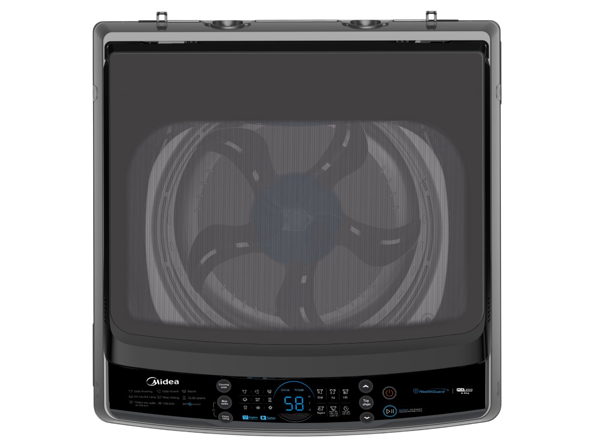 máy giặt cửa trên midea 9.5kg ma200w95