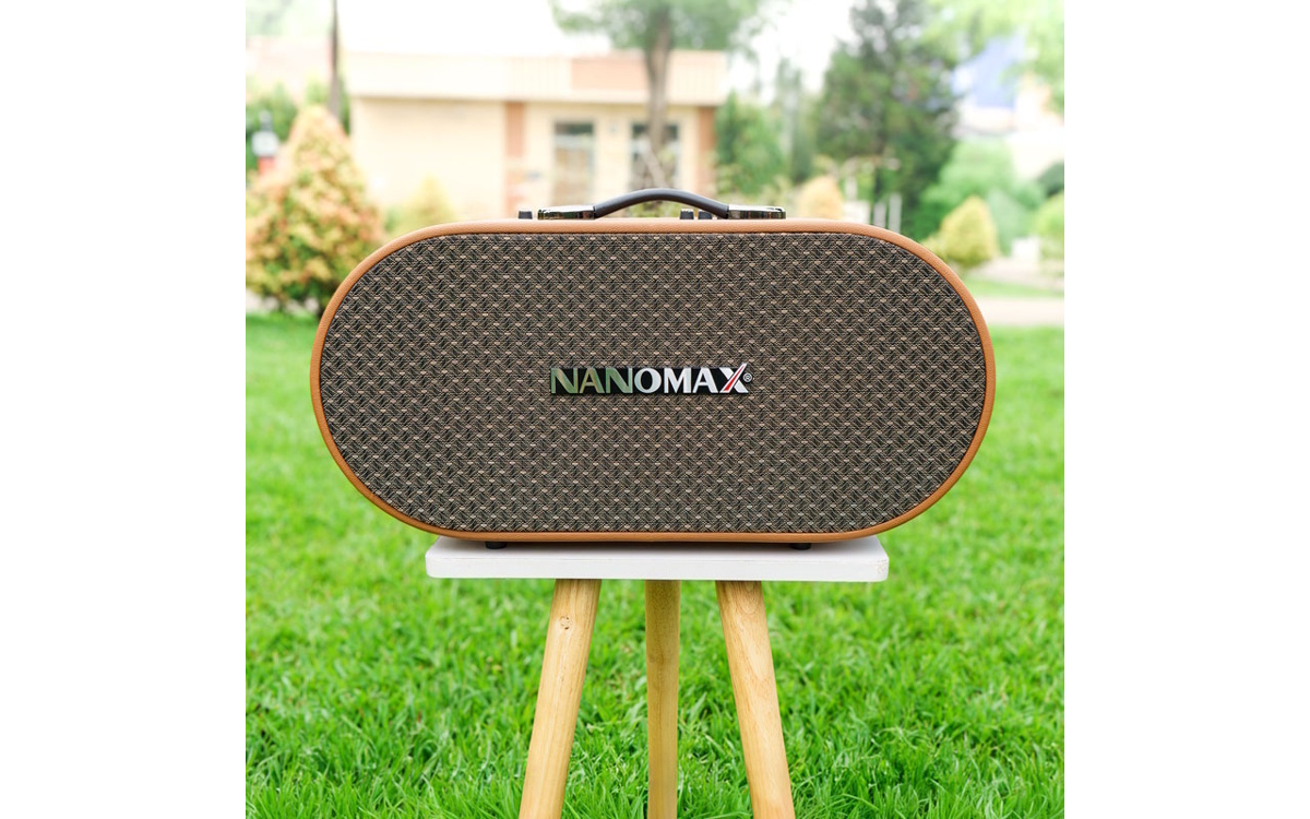 loa karaoke xách tay nanomax k-05 (bass đôi 20cm, 320w)