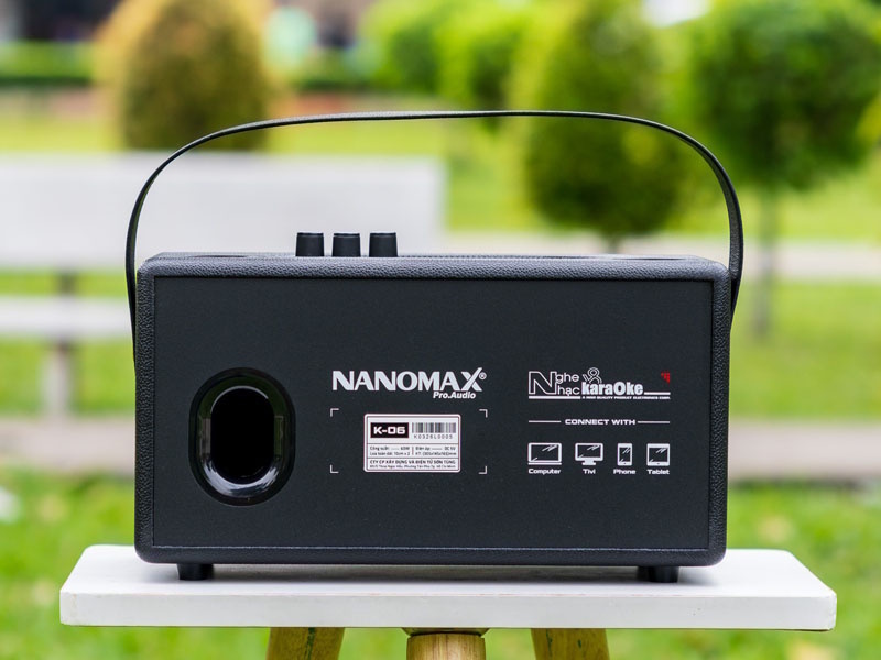 loa karaoke xách tay nanomax k-06 bass đôi 10cm 60w