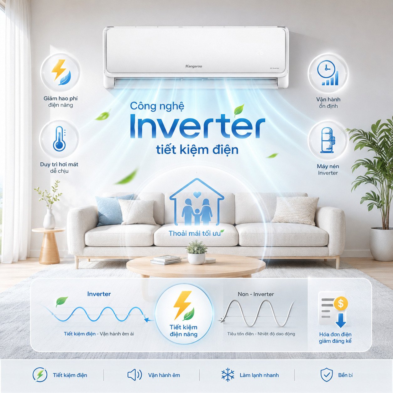 máy lạnh kangaroo inverter 2 hp kg18aci