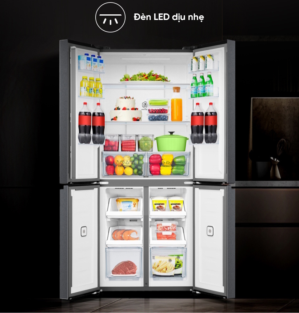 tủ lạnh hisense inverter 460 lít multi door rq465n5es