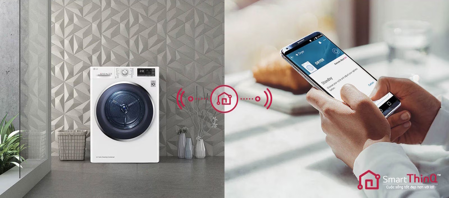 máy sấy bơm nhiệt lg 9 kg rb09nhp5o