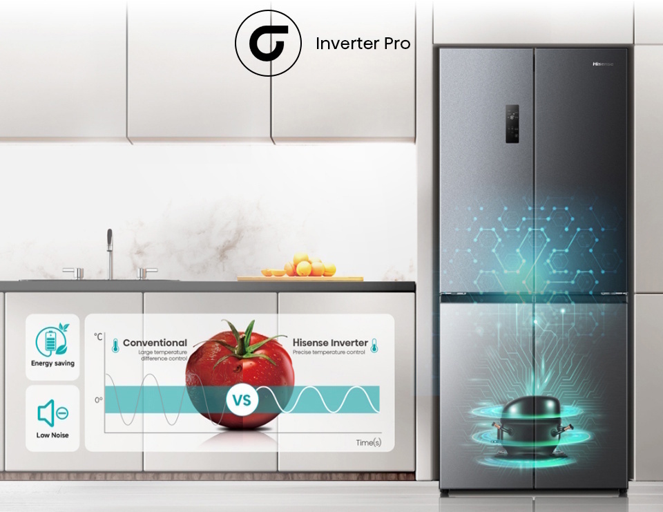 tủ lạnh hisense inverter 460 lít multi door rq465n5es